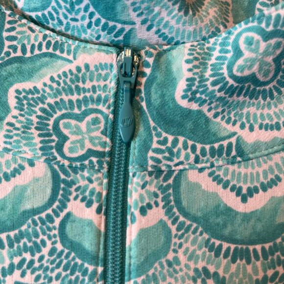 IBKUL VENETIAN TILES JADE Long Sleeve Mock Golf Shirt Size XL New - Picture 8 of 9